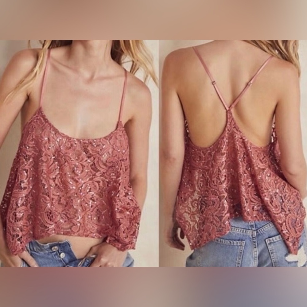 Free People Intimately Best Idea sequin Cami size XS